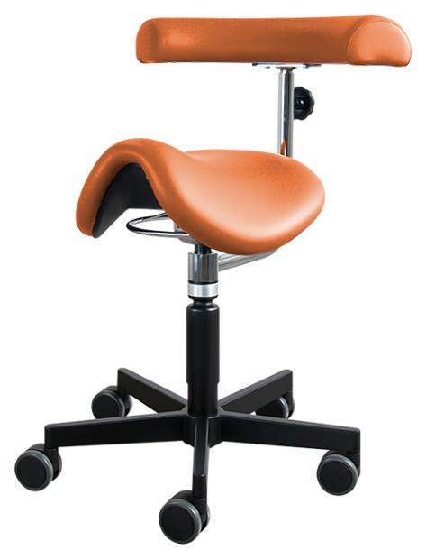 Finn Sattelhocker Flexline Chrom, orange orange | Chromgestell | nicht verstellbar | 57  -  82cm