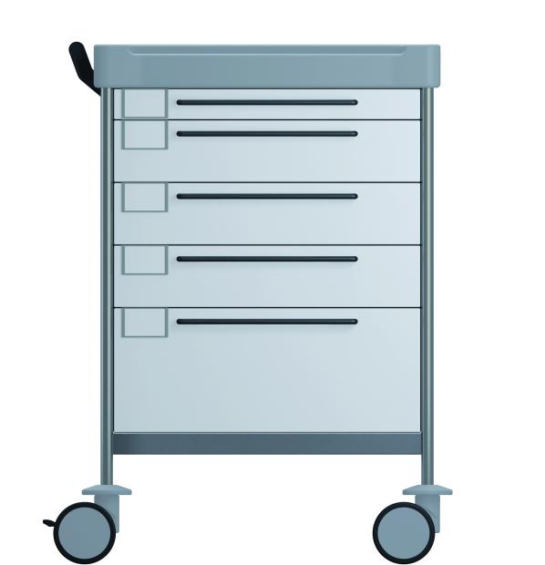 Solo Funktionswagen mit 5 Schubladen weiß