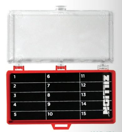 Nadelzählbox mit Magnet und klarem Deckel für 15 Nadeln 15 Nadeln