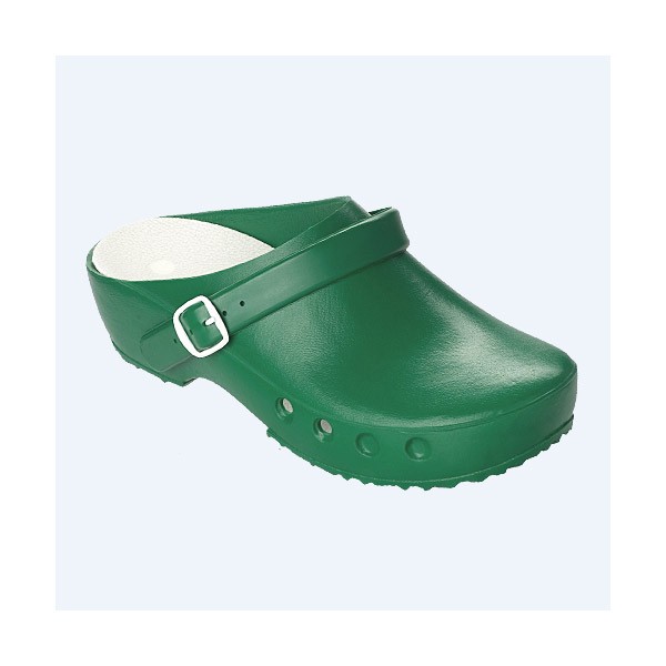 OP-Schuh CHIROCLOGS CLASSIC mit Seitenbelüftung und Fersenriemen grün