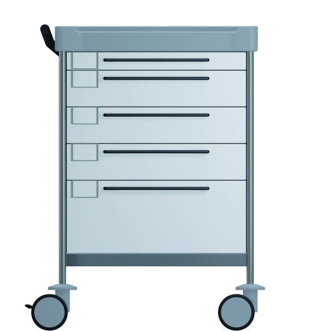 Solo Funktionswagen mit 5 Schubladen  weiß - Bild 1