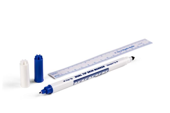 Skin Marker, Dual Tip mit Lineal, sterile - Bild 1