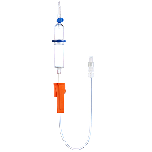 Auto-Stop Infusionsset, belüfteter Spike, Rückv.  mit Rückschlagventil - Bild 1